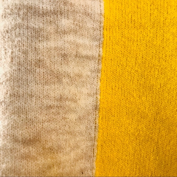 Saturday Sunday Colorblock Yellow Knit Sweater - Picture 6 of 11